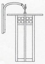 Arroyo Craftsman GB-18LOF-BK - 18" glasgow long body wall mount