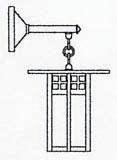 Arroyo Craftsman GB-9SAGW-AB - 9" glasgow wall mount with straight arm