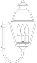 Arroyo Craftsman INB-8GRCS-AC - 8" inverness wall mount with glass roof