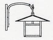 Arroyo Craftsman MB-12CLAM-MB - 12" monterey wall mount with cloud lift overlay