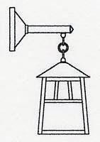 Arroyo Craftsman RB-8GW-P - 8" raymond wall mount