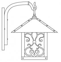 Arroyo Craftsman TRB-12ASAM-MB - 12" timber ridge wall bracket with ashbury  filigree