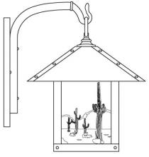 Arroyo Craftsman TRB-12CTAM-BZ - 12" timber ridge wall bracket with cactus filigree