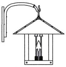 Arroyo Craftsman TRB-16AROF-BZ - 16" timber ridge wall bracket with arrow filigree