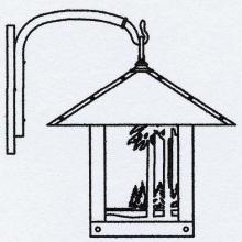 Arroyo Craftsman TRB-16DRF-RC - 16" timber ridge wall bracket with deer filigree