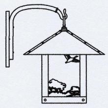 Arroyo Craftsman TRB-16GSF-BZ - 16" timber ridge wall bracket with goose filigree