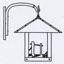 Arroyo Craftsman TRB-16HSTN-BK - 16" timber ridge wall bracket with horse filigree