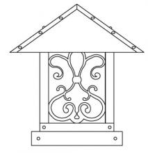 Arroyo Craftsman TRC-12ASAM-BZ - 12" timber ridge column mount with ashbury  filigree