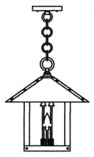 Arroyo Craftsman TRH-12ARAM-BZ - 12" timber ridge pendant with arrow filigree