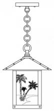 Arroyo Craftsman TRH-9PTF-S - 9" timber ridge pendant with palm tree  filigree