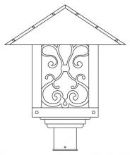 Arroyo Craftsman TRP-16ASWO-RC - 16" timber ridge post mount with ashbury  filigree