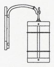 Arroyo Craftsman VB-11NRF-BZ - 11" valencia wall mount - no roof