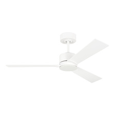 Visual Comfort & Co. Fan Collection 3RZR44RZW - Rozzen 44" Indoor/Outdoor Matte White Ceiling Fan with Handheld Remote Control and Reversible Mo