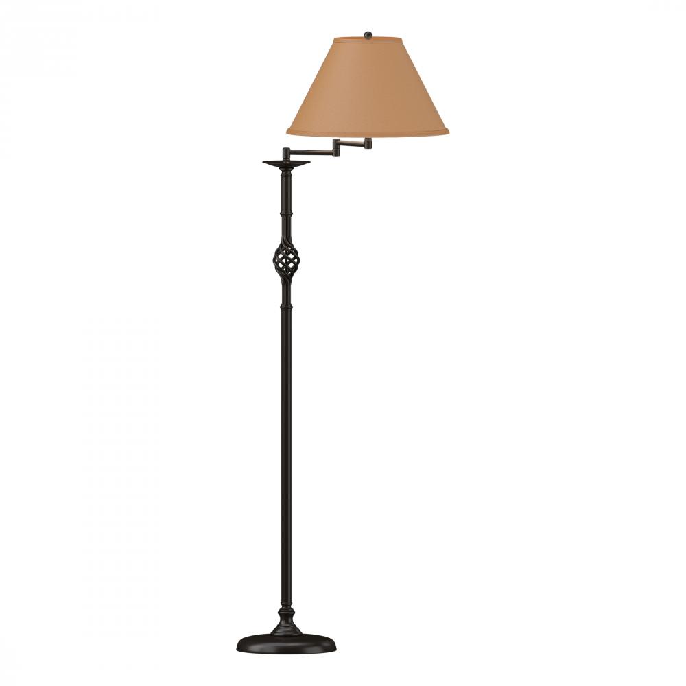 Twist Basket Swing Arm Floor Lamp