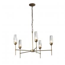 Hubbardton Forge 105060-SKT-84-CR - Luma 5 Arm Chandelier