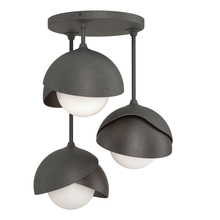 Hubbardton Forge 121374-SKT-20-14-GG0711 - Brooklyn 3-Light Double Shade Semi-Flush