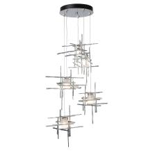 Hubbardton Forge 131128-SKT-STND-85-YC0305 - Tura 5-Light Frosted Glass Pendant