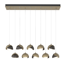 Hubbardton Forge 131205-SKT-STND-84-14-GG0711 - Brooklyn 10-Light Double Shade Pendant