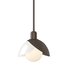 Hubbardton Forge 181184-SKT-MULT-05-BB0757 - Brooklyn Double Shade Art Glass Mini Pendant