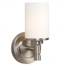 Galaxy Lighting 710651BN - Single Light Vanity - Brushed Nickel w/ Satin White Glass