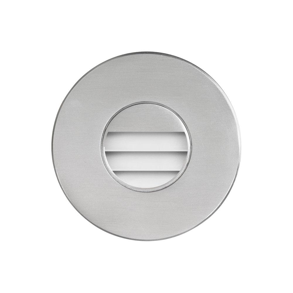 120VAC input, Ø88xH82mm, 2700K, 3.3W IP65, Brushed Aluminum Wall ED Light with Louver.