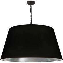 Dainolite BRY-XL-BK-697 - 1LT Brynn X-Large Pendant, BLK/SV Shade, Black