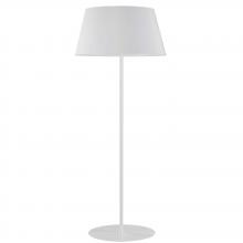 Dainolite GTC-R631F-MW-WH - 1 Light Incandescent Round Base Floor Lamp Matte White with White Shade