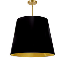 Dainolite ODR-L-698 - 1 Light Oversized Drum Pendant Large Black/Gold Shade