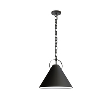 Dainolite PCN-161P-MB-797 - 1LT Incand Pendant, MB w/ BK Shade