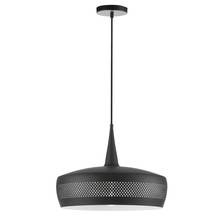 Dainolite PXE-161P-MB - 1LT Incandescent Pendant, Matte Black