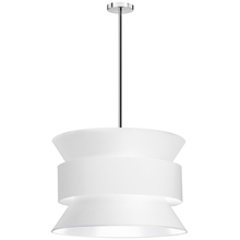 Dainolite QUA-244P-WH - 4LT Incandescent Pendant, PC w/ WH Shades