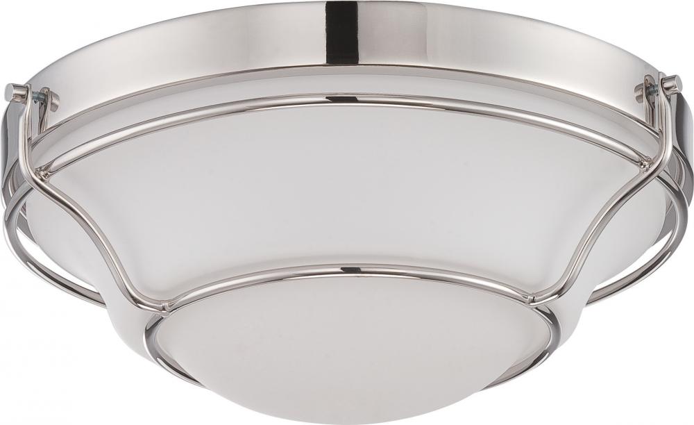 Baker - LED Flush Fixture with Satin White Glass