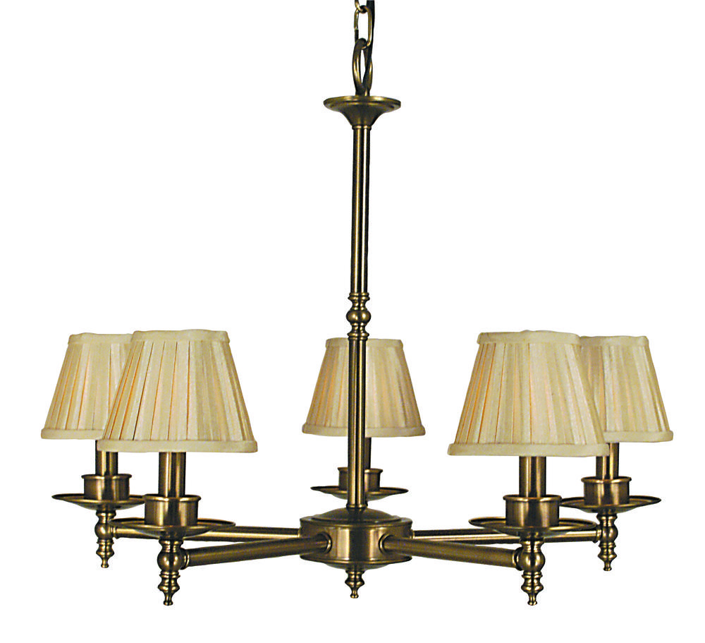 5-Light Brushed Nickel Sheraton Dining Chandelier