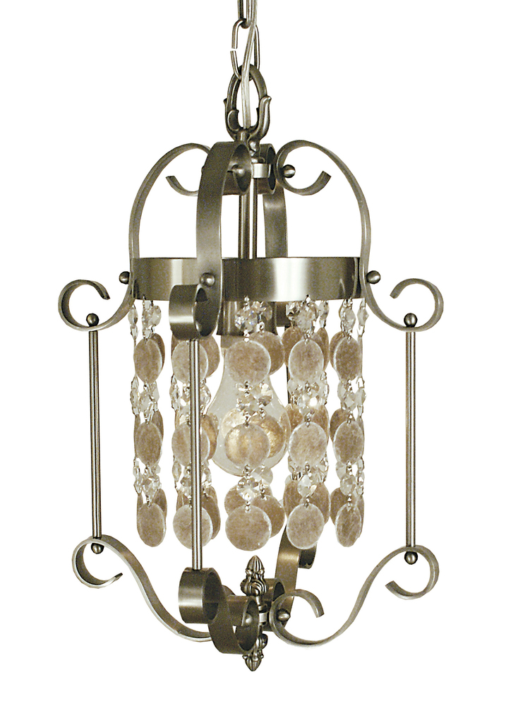 1-Light Brushed Nickel Naomi Mini Chandelier