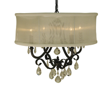 Framburg 1234 MB/SC - 4-Light Mahogany Bronze Liebestraum Dining Chandelier