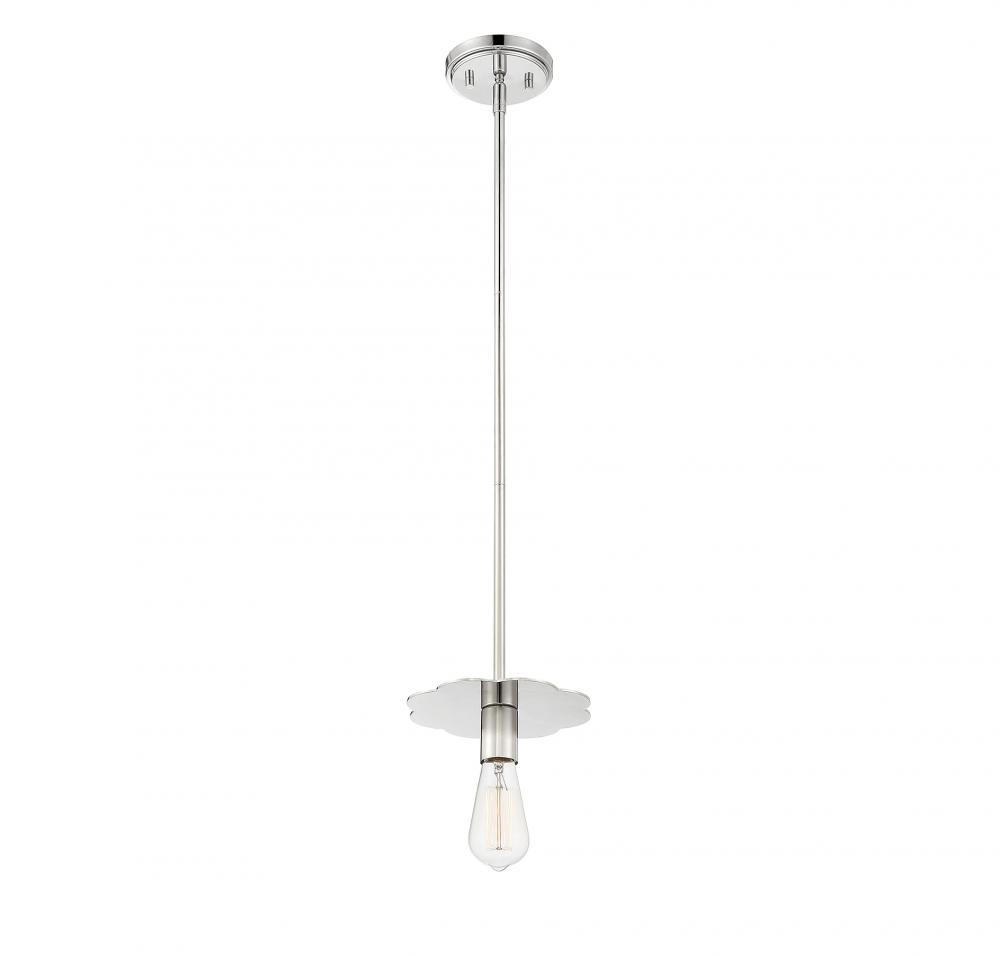 1-Light Mini Pendant in Polished Nickel