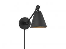 Savoy House Meridian M90108MBK - 1-Light Wall Sconce in Matte Black (Set of 2)