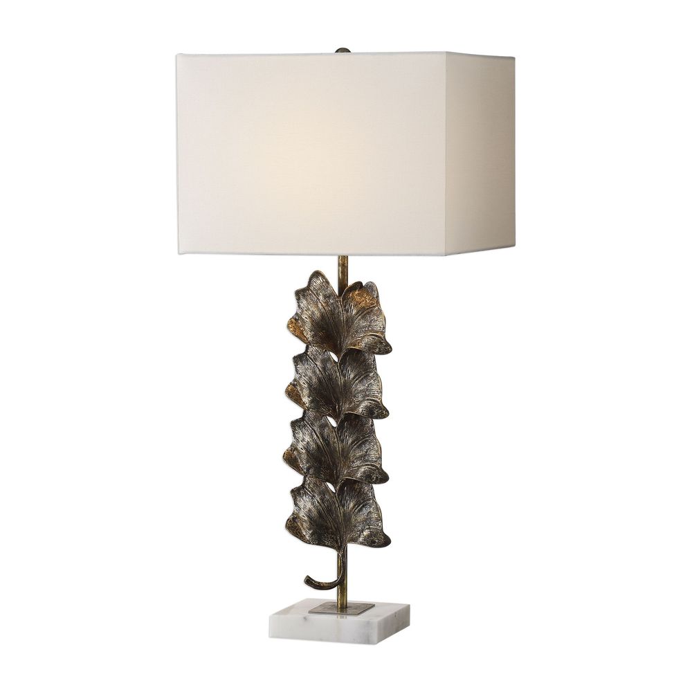 Uttermost Ginkgo Metallic Leaves Lamp