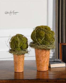 SPRING MOSS BALLS, S/2