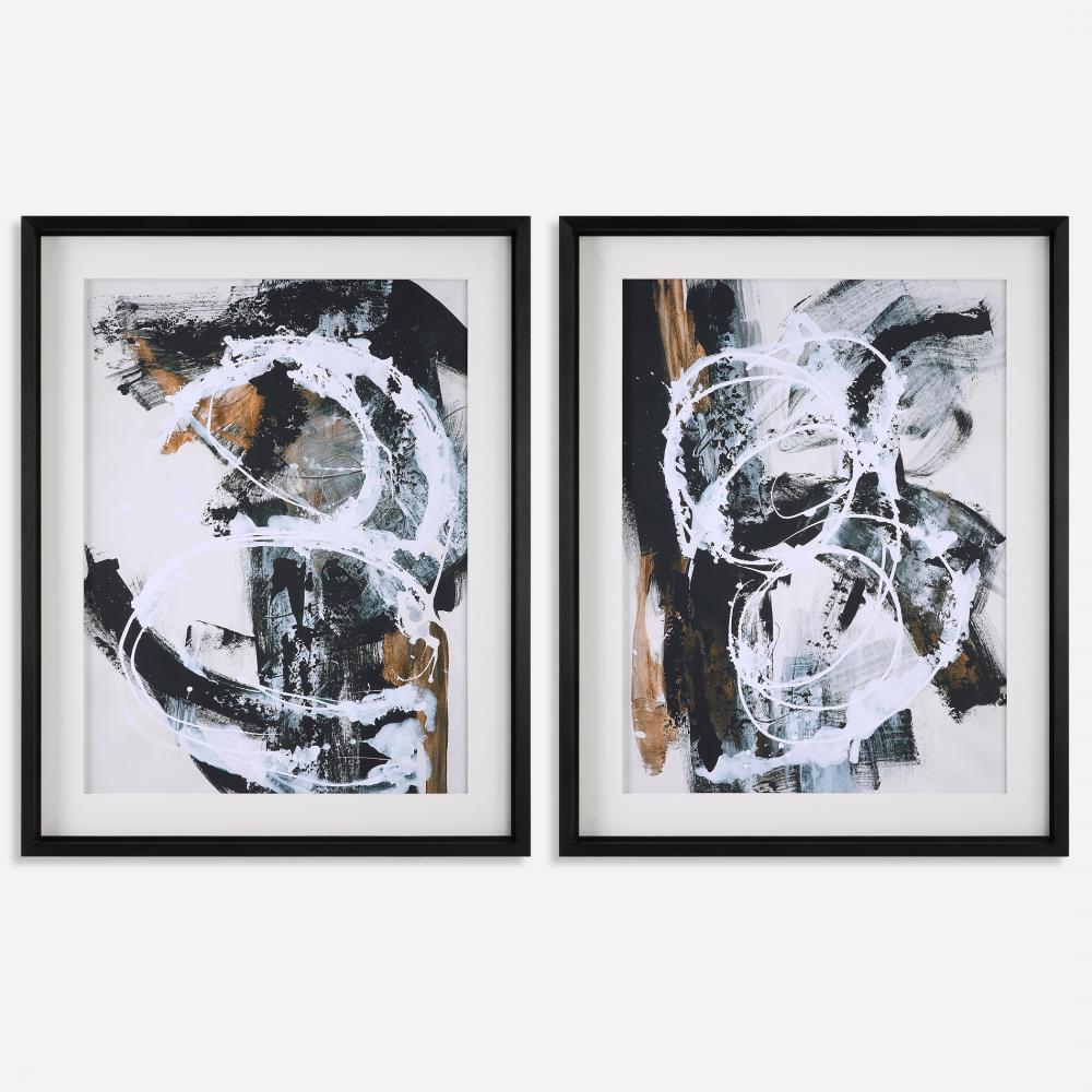 Winterland Abstract Prints, Set/2