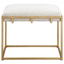 Uttermost 23663 - Paradox Small Gold & White Shearling Bench