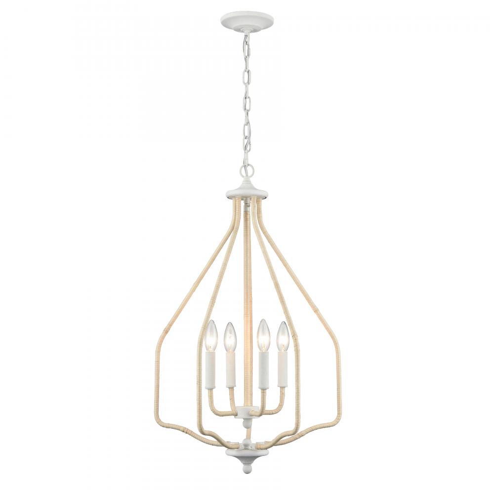 Breezeway 17.75'' Wide 4-Light Pendant - White Coral