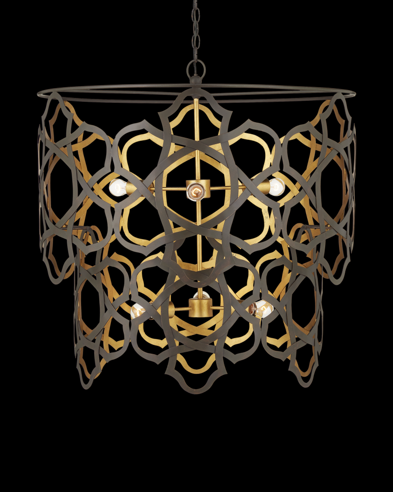 Mauresque Medium Bronze & Gold Chandelier