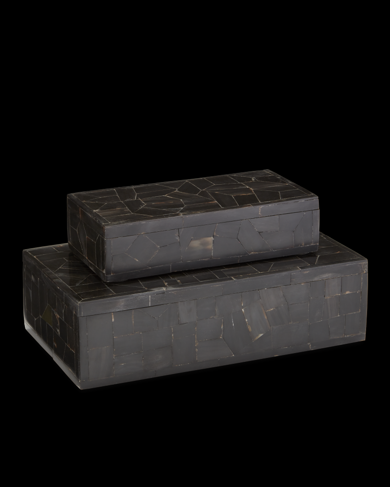 Black Bone Mosaic Box Set of 2