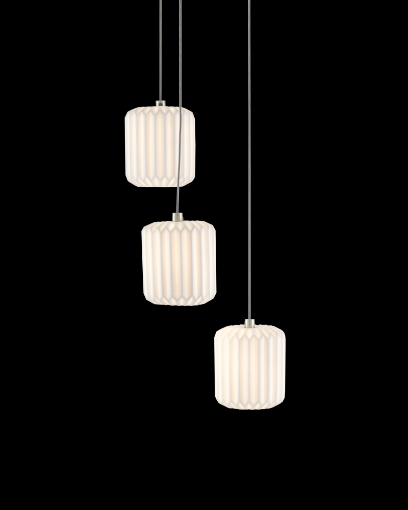 Dove 3-Light Round Multi-Drop Pendant