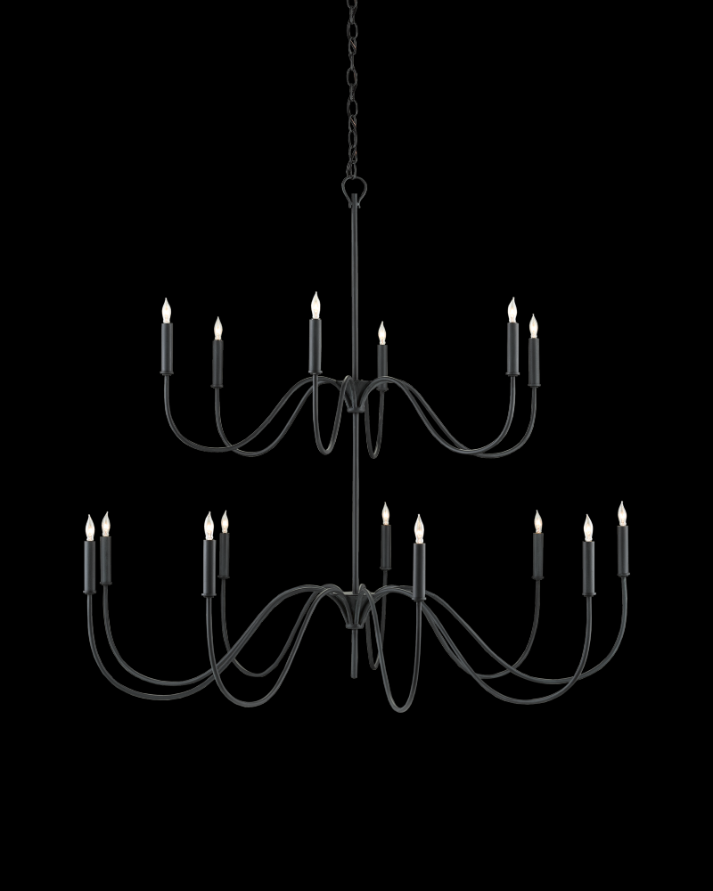 Tirrell Medium Black Chandelier